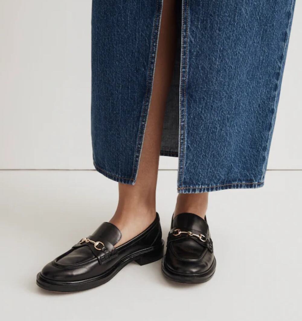 Madewell Vernon Bit Hardware Loafer Black Leather 9 Preppy Classic Academia Chic
